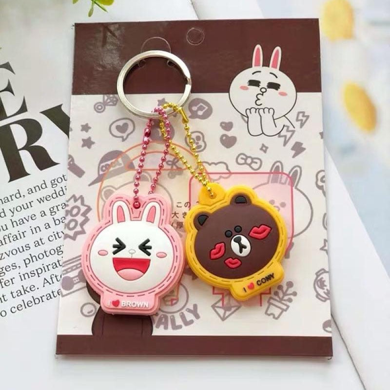 Kawaii Sanriod Accessories Kitty kuromi My Melody Cartoon Silicone Case Backpack Pendant Keychain Anime Toys for Girls Gifts