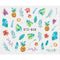 1Pcs Water Nail Decal and Sticker Flower Leaf Tree Green Simple Summer DIY Slider for Manicure Nail Art Watermark Manicure Decor