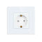 Bingoelec Power Socket,16A EU Standard Electrical Outlet 86mm*86mm White Crystal Glass Panel Wall Socket