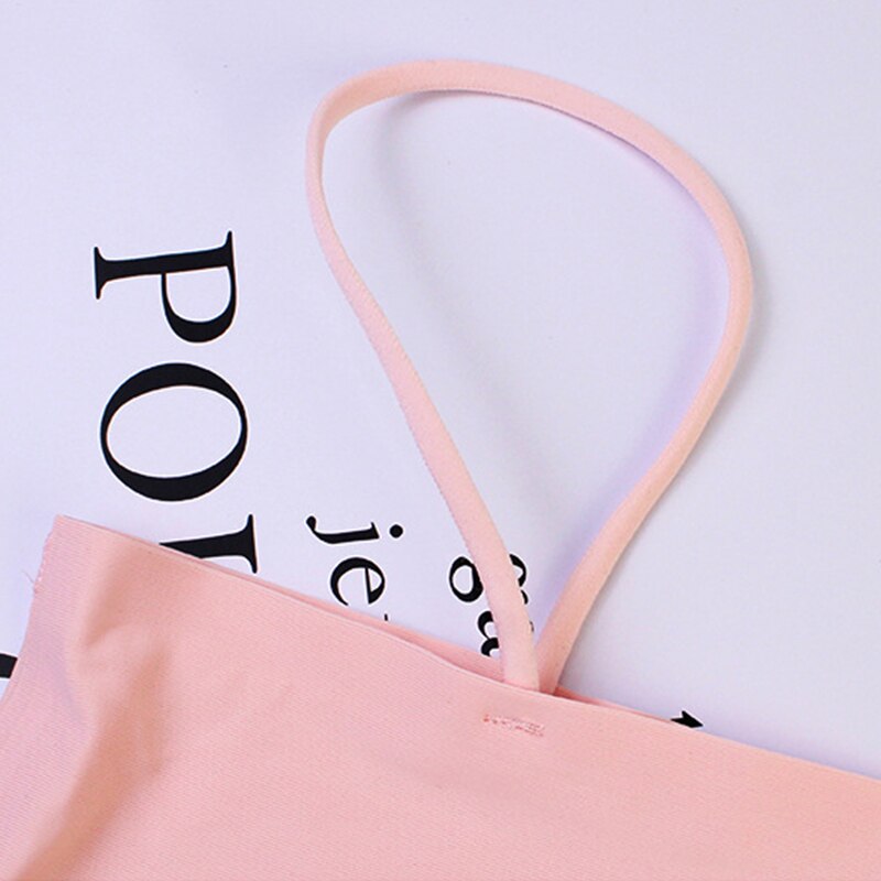 Sexy Bralette Top Tanks for Women Push Up Bras Lingerie Spaghetti Ice Silk Crop Top Camis Seamless Word Sling Female Tube Top