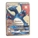 Newest Pokemon Vmax V GX EX Shiny Gold Metal Card PV French Game Tag Team Fighting Ordering Series Child Christmas Gift