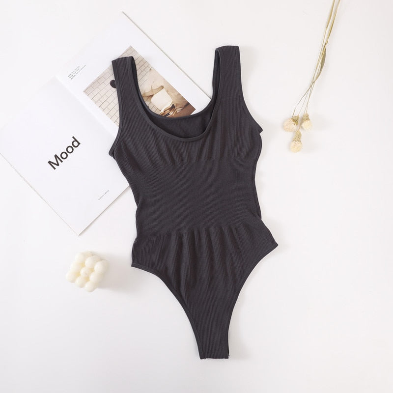 Body Shapers Women Bodysuit Tummy Control Shapewear Slimming Bodyshaper Fashion Tanks Sexy Thong G-String Female Slim Jumpsuit