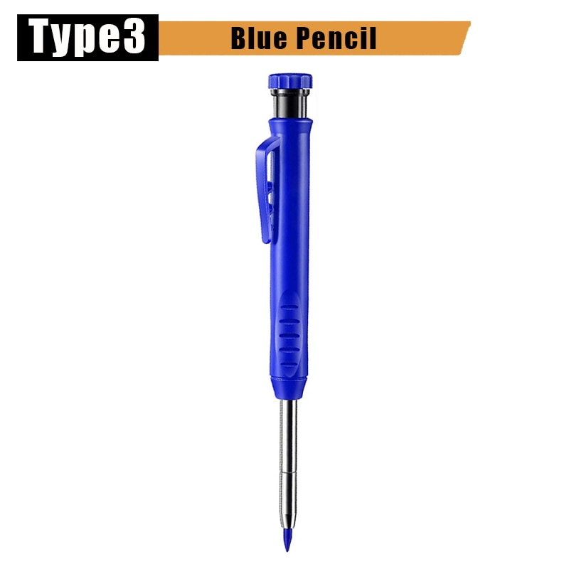 Solid Carpenter Pencil Set Woodworking Tools Mechanical Pencil 3 Colors Refill Construction Job Tools Carpentry Marking Scriber