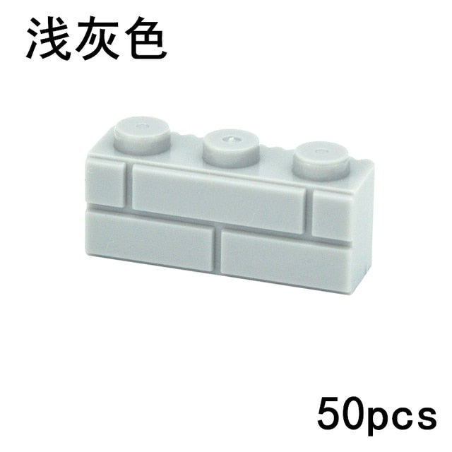 Thick Wall Figures Bricks Compatible 98283 15533 DIY 1x2 1x3 1x4 1+2 Dots Building Blocks Educational House Contruction Toys