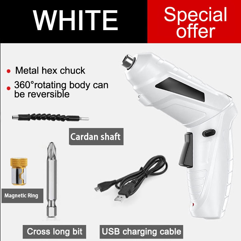 Electric Screwdriver Battery Rechargeable Cordless Screwdriver Powerful Impact Wireless Screwdriver Drill Electric Screw Driver