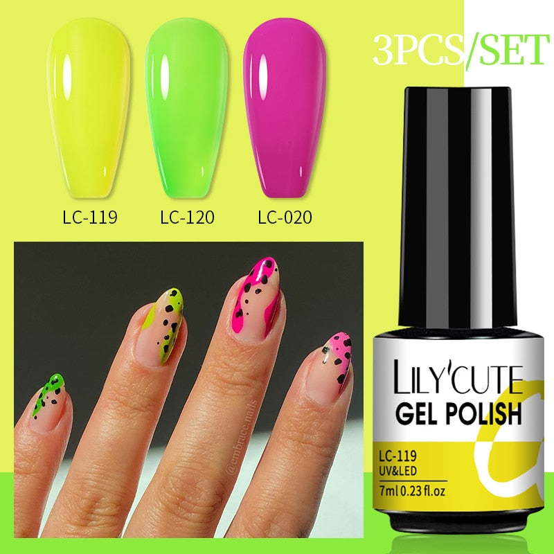 LILYCUTE 3 PCS Gel Nail Polish Set Nude Pink Glitter Sequins Matte Effect Gel Long Lasting Base Top Coat Nail Art Design Hybrid
