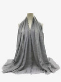 Pleated Plain Hijab Scarf Muslim Women Cotton Crinkle Headband Veil Scarves 2021 Fashion Islamic Headscarf Head Wraps Turban