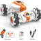 Roclub 4WD RC Car 2.4G Radio Remote Control Car 1:24 Double Side RC Stunt Cars 360° Reversal Vehicle Model Toys For Children Boy