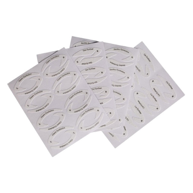 4 Sheets Eye Makeup Stencils Eyeliner Template Shaping Tools Eyebrows Eye Shadow Makeup Template Tool Styling Drawing Guide