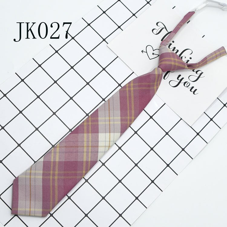 Shirt Necktie Women College Style JK Plaid Uniform  Detachable Collars Removable Ties Apparel Accessories галстук женский