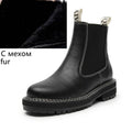 Women&#39;s Chelsea Boots Genuine Leather 2023 Autumn Winter Trend Thick-soled Women Ankle Boots All-match Marton Boots Ladies