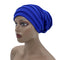 Candy Color Ladies Head Wraps Muslim Hijab Bonnets Fashion Headgear Trending Elastic Full Body Pleated Turban Cap for Women