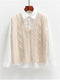 Vest Women Solid Short Loose Trendy Korean Style Sleeveless Knitted V-Neck All-match Female Coats Simple Leisure Outwear ZY5117