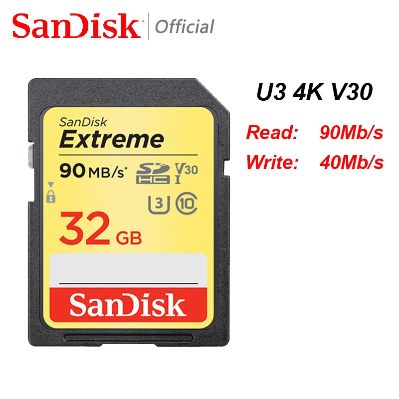 SanDisk Extreme Pro/Ultra SD Card 64GB SDXC SD 128GB 32GB Class10 Flash Memory Card 256GB 512GB 1TB SD Cards 4K SDHC For Camera