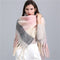2022 New Women Plaid Scarf Winter Pashmina Shawls Cashmere Thick Wraps Lady Tassel Warm Scarves Rainbow Hairy Bufanda