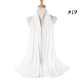 Hijab Scarf 72*175cm Plain Chiffon Scarves For Women Muslim Fasion Islam Clothing Headscarves Shawl For Ladies Headwrap Ramadan