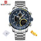 NAVIFORCE Men Watch Luxury Brand Sport Watch For Men Digital Chronograph Quartz Wristwatch Military Waterproof Steel Band Clock