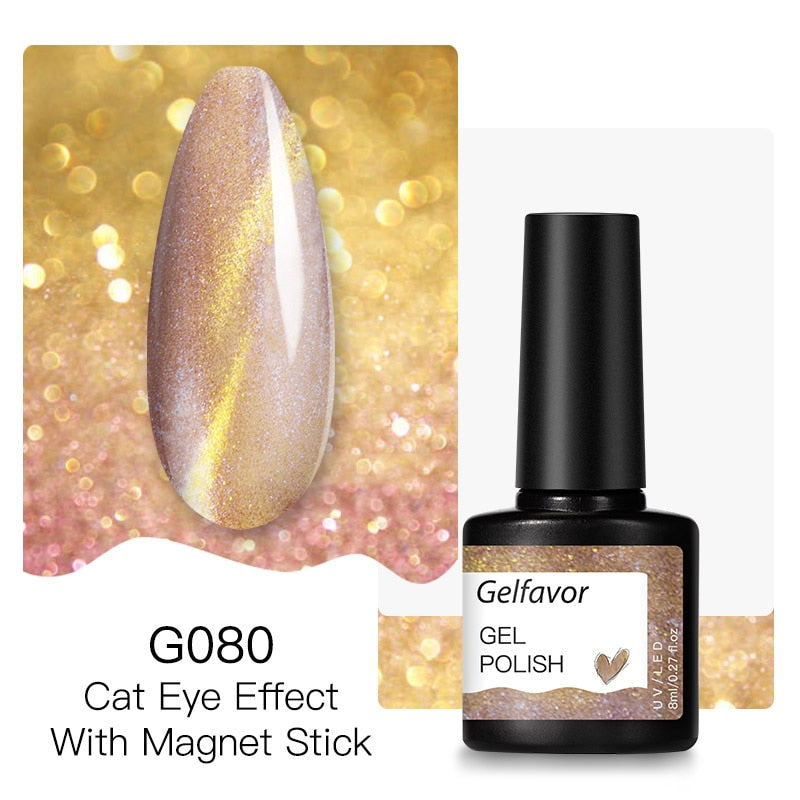 GELFAVOR Gel Nail Polish Glitter 8ML Semi-permanent Varnish Hybrid UV Nail Gel Polish For Manicure Nail Art Design Gel Varnishes