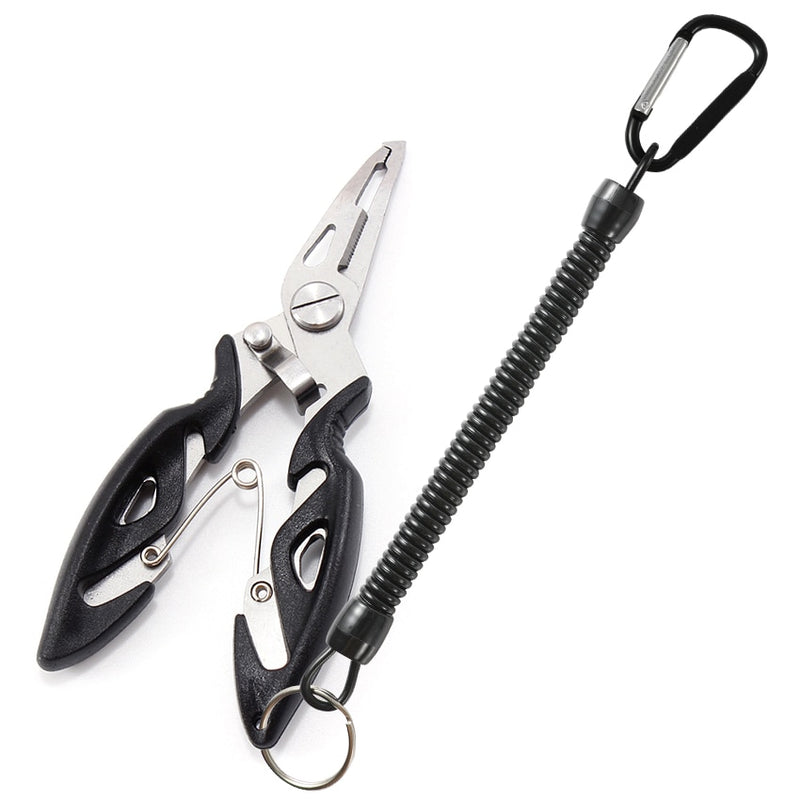 Fishing Pliers Fish Line Cutter Scissors Mini Fish Hook Remover Multifunction Tools New Black Beak Jaw