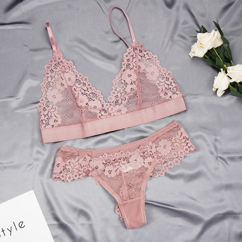 Full Lace Lingerie Set Sexy Women&