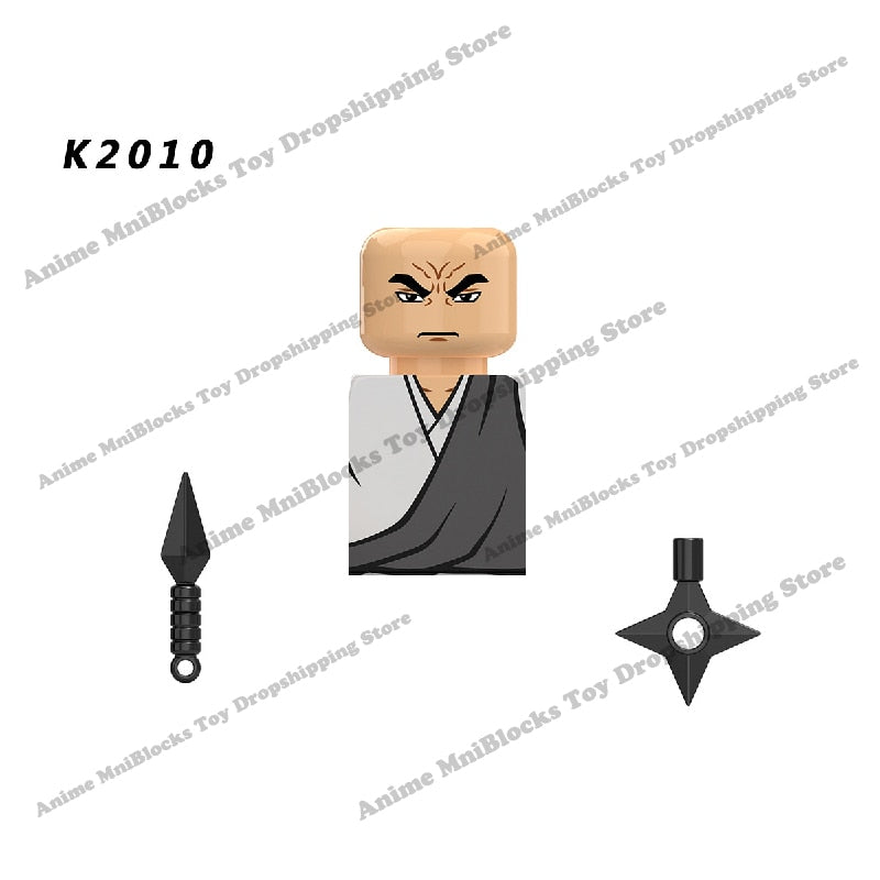 Naruto Sasuke Sakura Kakashi Obito Jiraiya Tsunade anime dolls Mini Action toy Figures cartoon Assemble blocks kid Birthday gift