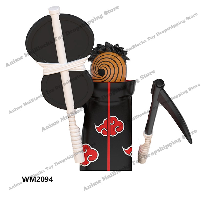 WM6109 Naruto blocks anime Sasuke Kakashi Madara Zetsu Might Guy Rock Lee mini action toy figures Assemble bricks toys kid gifts