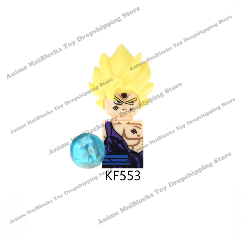 KT1007 KT1009 KT1011 KT1020 KF6142 Dragon Ball Z Goku Vegeta Trunks Kuririn Mini Action toy Figures Kids Assemble dolls Gifts