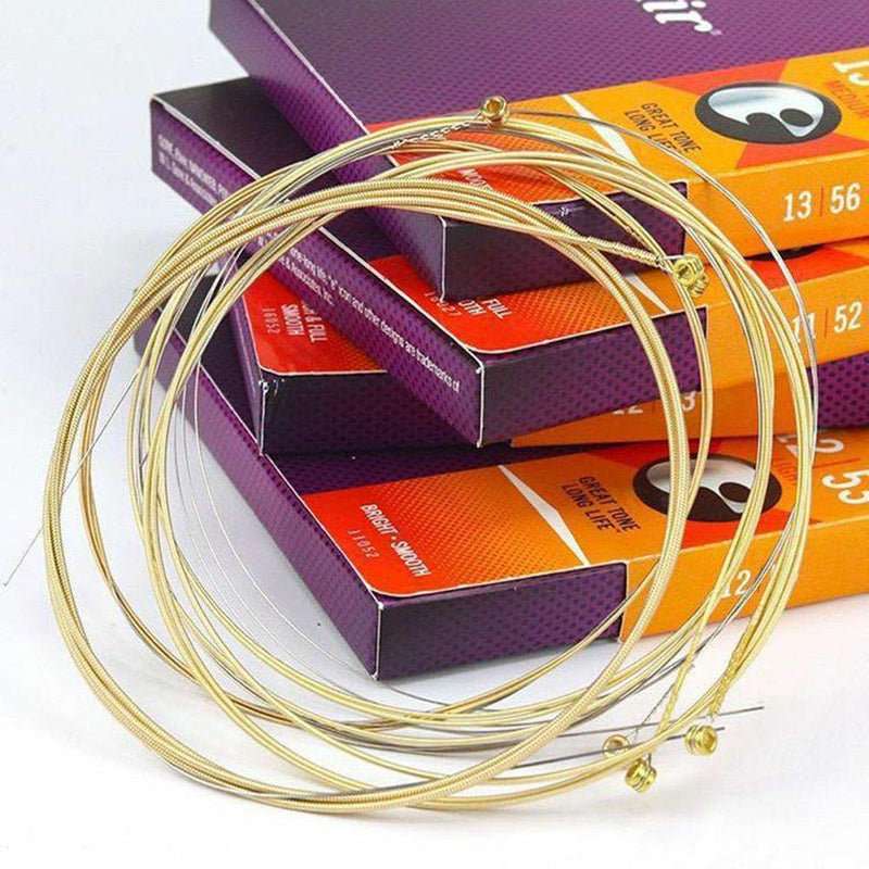 Elixir Acoustic Guitar Strings Set Phosphor Bronze Strings Bright Tone Anti-Rust Nanoweb 11002 11027 11052 16002 16027 16052