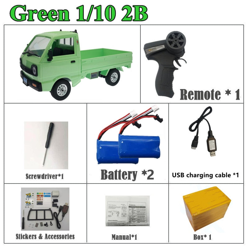 2022 Upgrade WPL D12 2WD RC Car,Toys ar 1000mAh Lithium Battery,High Performance 260 Motor,RC Drift Car For Boys Gifts