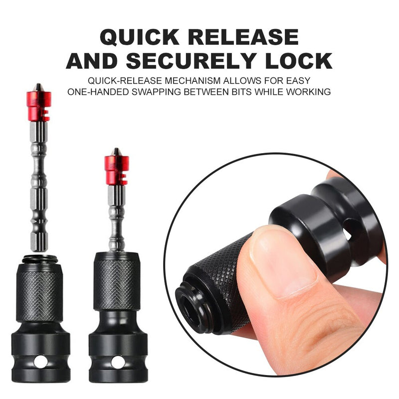 Universal Adaptive Wrench Adapter Socket Ratchet Torque Wrench Adapter 1/2 Inch Square to 1/4 Inch Hex Ratchet Socket Converter