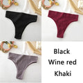 3PCS/Set Women&#39;s Cotton Panties Seamless High Waisted Thongs Comfortable Sexy Female Underpants Panties Briefs Intimates S-XL