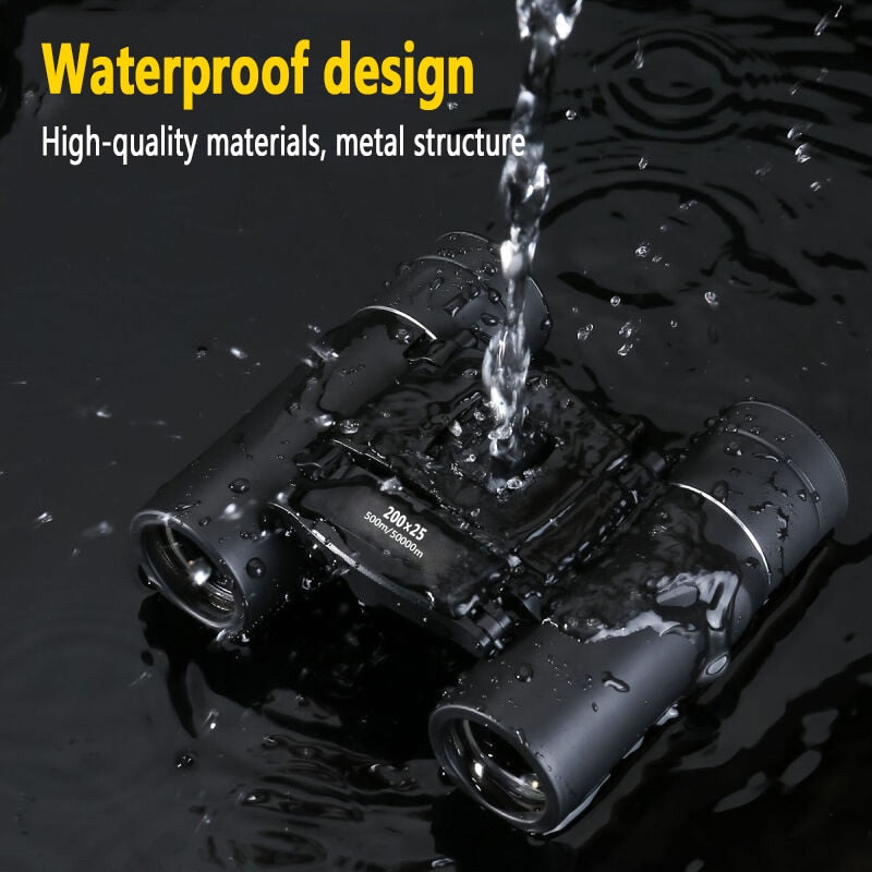 Mini Portable Zoom HD 50000m Telescope Binoculars Powerful 200x25 Folding Long Range Low Light Night Vision Professional