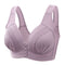 3PCS New Arrival Large Size Front Button Comfortable Gather Bra Breathable Thin Section Without Steel Ring Women Underwear 105