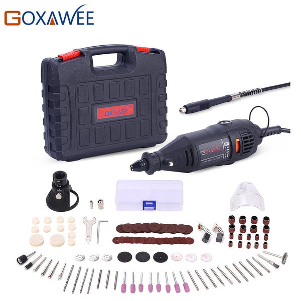 GOXAWEE 110V 220V Power Tools Electric Mini Drill with 0.3-3.2mm Universal Chuck &amp; Shiled Rotary Tools For Dremel 3000 4000