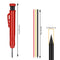 New Solid Carpenter Pencil Set Built-in Sharpener with 6 Refill Leads DeepHole Pencil Marking Tool Kit for Woodworking Architect