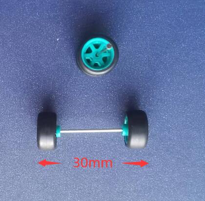 4PCS 1/64 Scale Alloy Car Model 5.2mm/11mm Size Rubber Tires + Wheels + Axles for Modified 1:64 Matchbox/Domeka/HW Model Cars