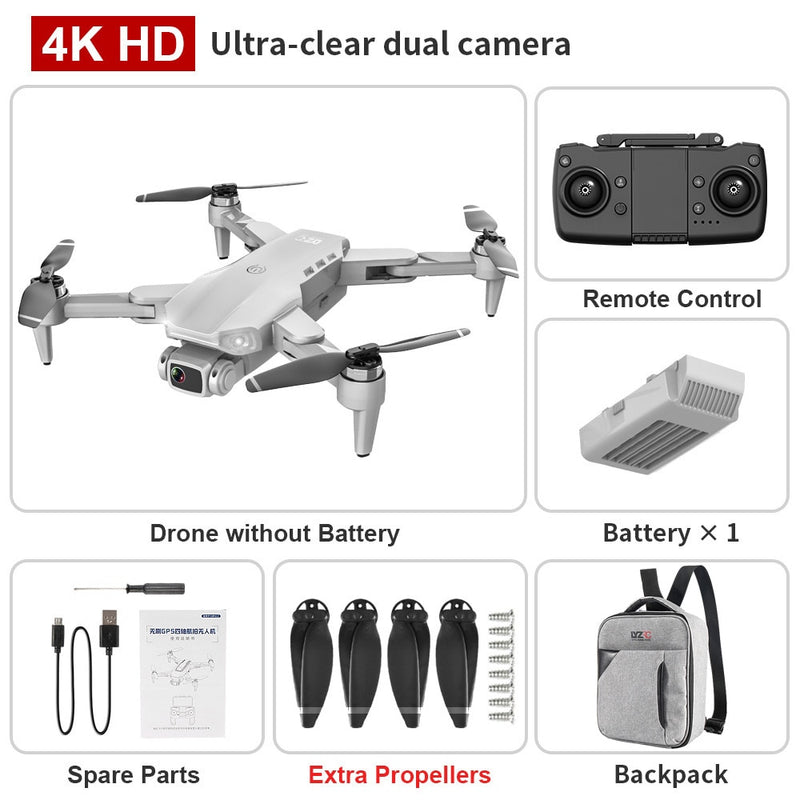 XKJ L900 PRO GPS Drone 4K Dual HD Camera Professional Aerial Photography Brushless Motor Foldable Quadcopter RC Distance1200M