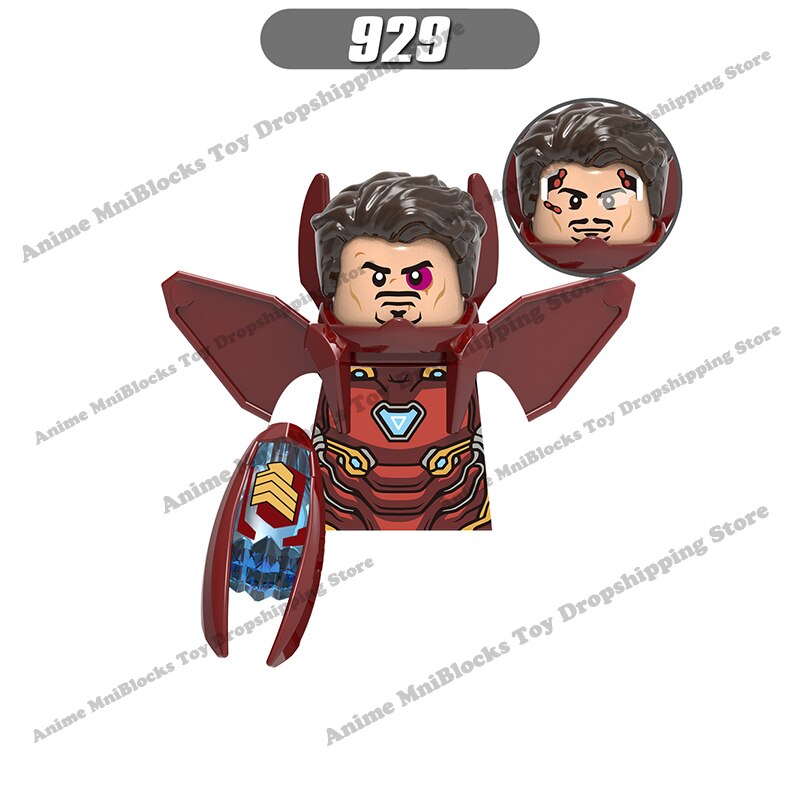 XP193 D009 WM718 Mark suit Disney anime movie figurine dolls mini plastic action toy figures Assemble blocks Christmas gifts