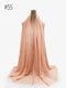Pleated Plain Hijab Scarf Muslim Women Cotton Crinkle Headband Veil Scarves 2021 Fashion Islamic Headscarf Head Wraps Turban