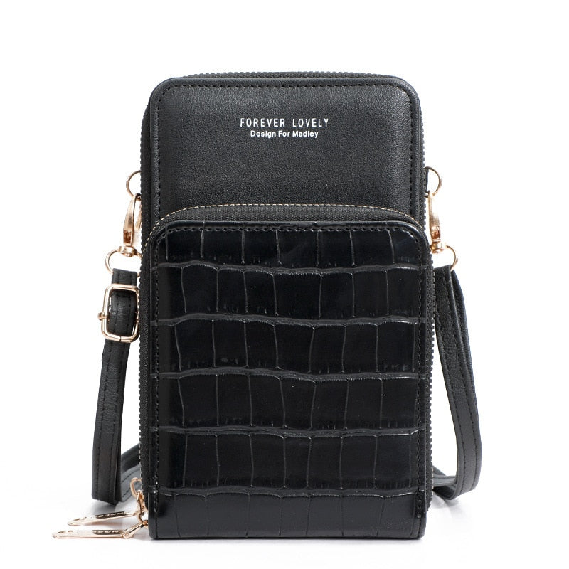 Hot Sell Mobile Phone Bags With Metal Opening Crossbody Bags Women Mini PU Leather Shoulder Messenger Bag For Girls Gift