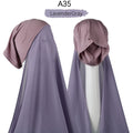 Women Muslim Instant Chiffon Hijab With Cap Underscarf Bonnet HIjabs  Scarf Islam Headscarf Headwrap Turbante