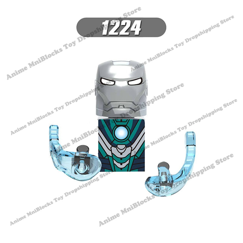 XP193 D009 WM718 Mark suit Disney anime movie figurine dolls mini plastic action toy figures Assemble blocks Christmas gifts