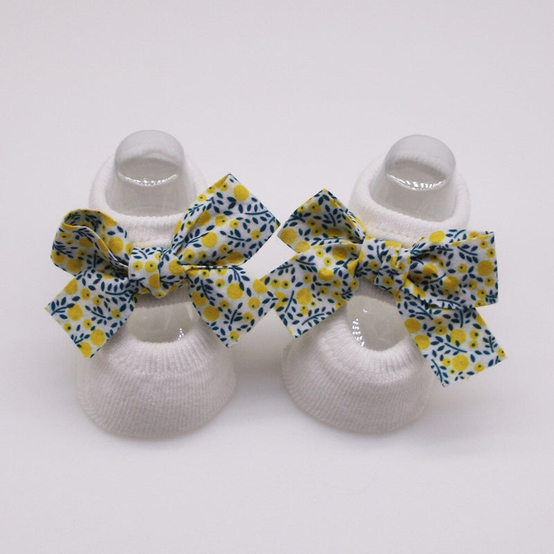 2022 Newborn Indoor Cotton Socks Bow Infant Anti Slip Socks Baby Girl Socks Rubber Soles Baby Boy Floor Socks Spring Autumn