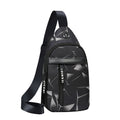 Men Anti Theft Chest Bag Shoulder Bags USB Charging Crossbody Package School Short Trip Messengers Bags Men&#39;s Leather Sling Pack
