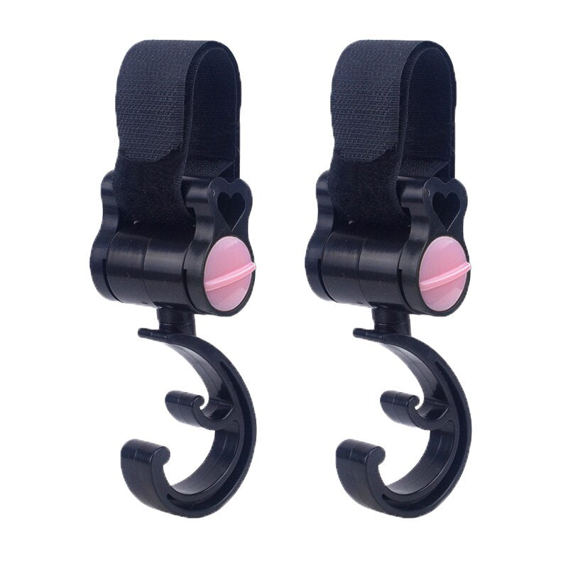 2pcs Baby Hanger Baby Bag Stroller Hooks Pram Rotate 360 Degree Baby Car Accessories Stroller Organizer Stroller Accessories