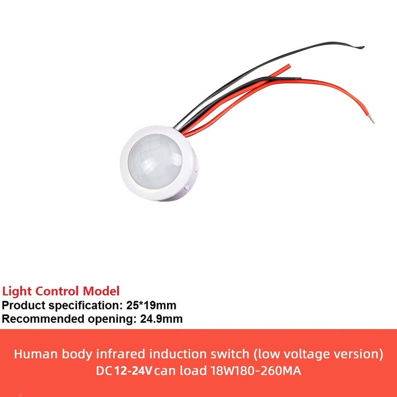 LED PIR No Adjustable Delay Human Body Infrared Detector IR Infrared Motion Sensor Light Switch For Home AC110-240V DC 12V-24V