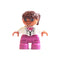 Big Size Action Figures City Princess Policemen Family Building Block Doll Character Accessory Toys Assembly Children Kids Gift