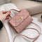2022 new Lingge fashion embossed hand messenger small square bag handbags  purses and handbags  bags for women