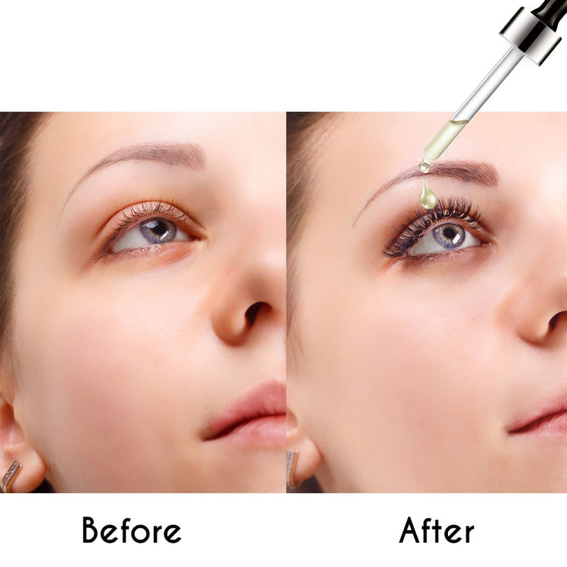Natural Castor Oil Eyelashes Growth Essential Oil Thick Longer Nourishing Enhancer Lash Eyebrow Hair Growth Liquid Castor Serum