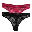 2PCS/Set Lace Sexy G-String Thongs Transparent Women&